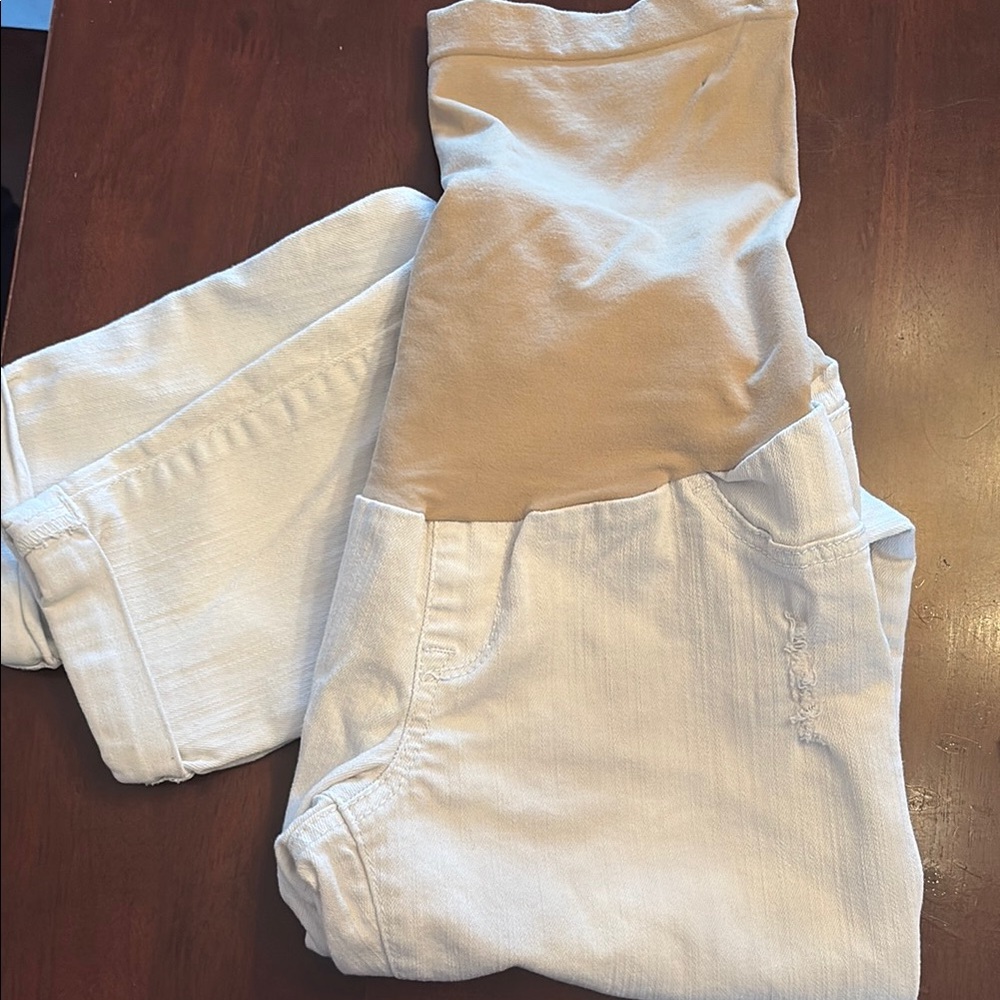 Pea in the Pod White Maternity Jeans Sz US 30